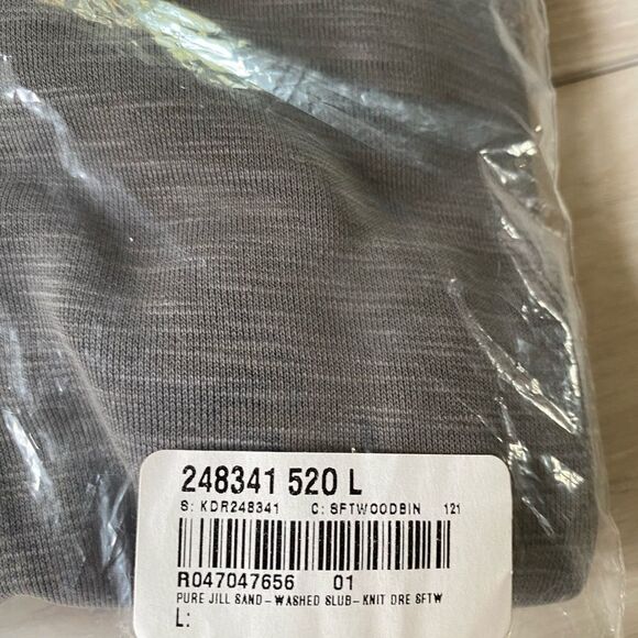 J.Jill Pure Jill Sand Washed Slub Knit Dress Soft Wood Bin L NWT in packaging - Picture 7 of 7